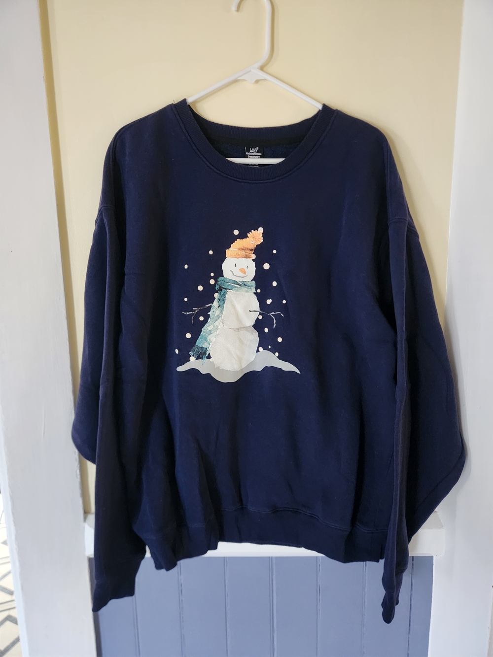 Navy Snowman Crewneck Sweater